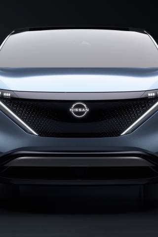Front-view, Nissan Ariya, Electric car, 2019, 240x320 wallpaper