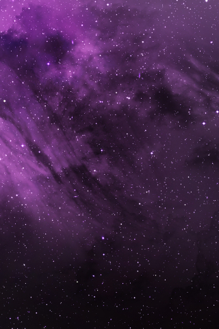 Purple clouds, cosmos, stars, space, 240x320 wallpaper