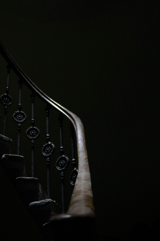 Stair, dark, architecture, 240x320 wallpaper