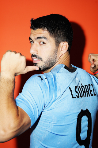 Luis Suárez, soccer, player, photoshoot, 240x320 wallpaper