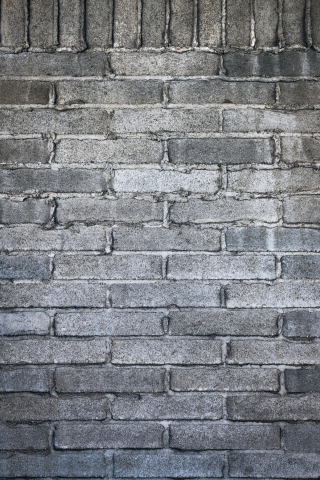 Gray bricks Wall, grey, texture, 240x320 wallpaper