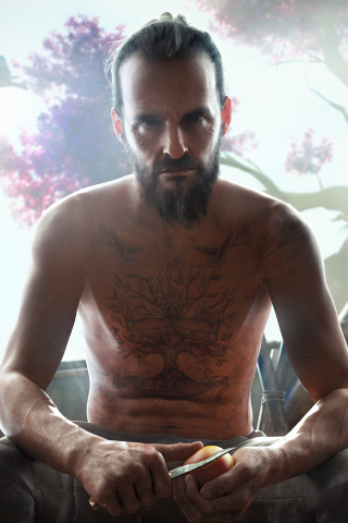 Shirtless man, video game, 2019, Far Cry New Dawn, 240x320 wallpaper