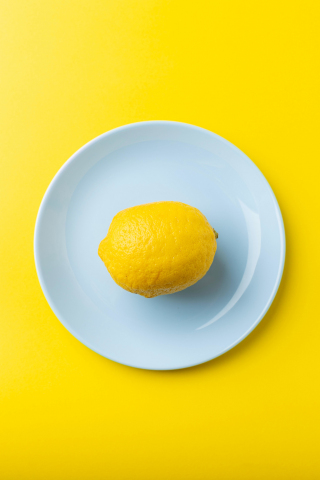 Lemon fruit, minimal, 240x320 wallpaper