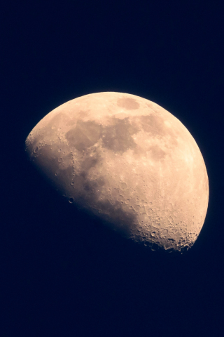 Moon, telescopic view, sky, 240x320 wallpaper
