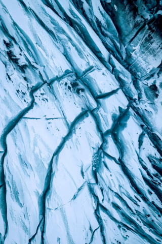 Ice, glacier, aerial view, 240x320 wallpaper