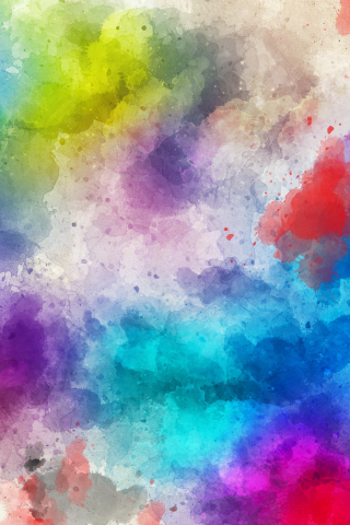 Abstraction, color splatter, colorful, 240x320 wallpaper