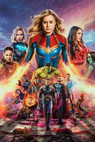 Fan art, poster, Avengers: Endgame, 2019, 240x320 wallpaper