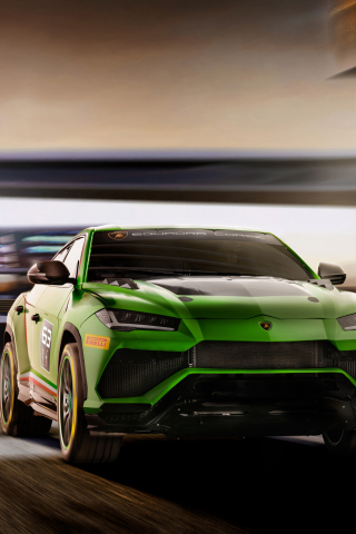 Lamborghini Urus ST-X Concept, racing suv, 2018, 240x320 wallpaper