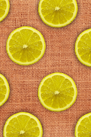 Lemons, slices, yellow, 240x320 wallpaper