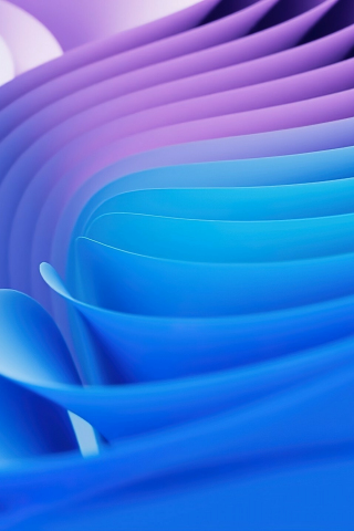 Windows 11, blue-violet edges, paper structure, Microsoft Stock, 240x320 wallpaper
