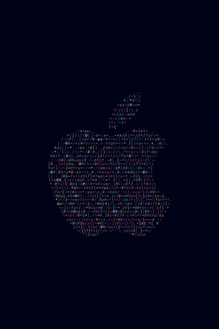 Apple, logo, minimal, 240x320 wallpaper