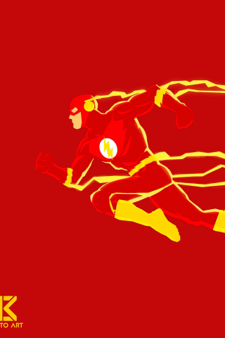 Minimal, speedster, The Flash, Barry Allen, 240x320 wallpaper
