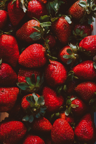 Strawberry, red fruit, fresh, 240x320 wallpaper