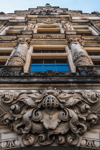 Old architecture, building facade, 240x320 wallpaper
