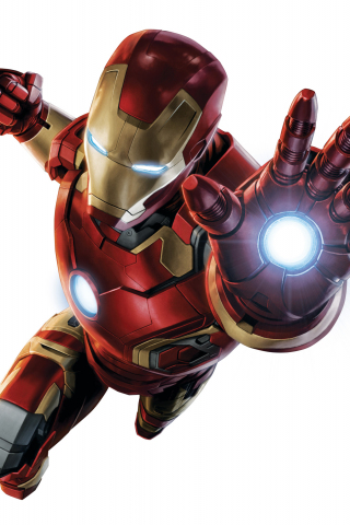 Iron man, minimal, superhero, marvel, 2017, 240x320 wallpaper