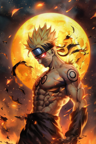 Naruto, anime boy, art, 240x320 wallpaper