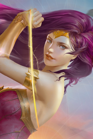 Wonder woman, beautiful, superhero, 240x320 wallpaper
