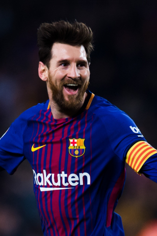 Lionel Messi, celebration, goal, football, sports, 240x320 wallpaper