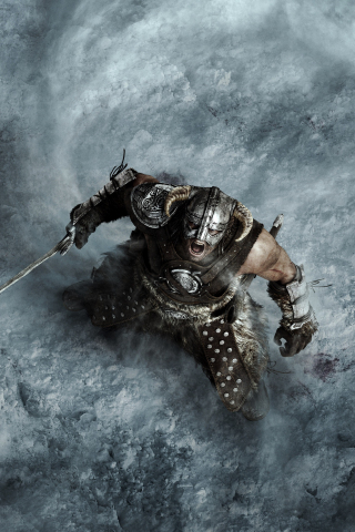 The Elder Scrolls V: Skyrim, warrior, video game, 240x320 wallpaper