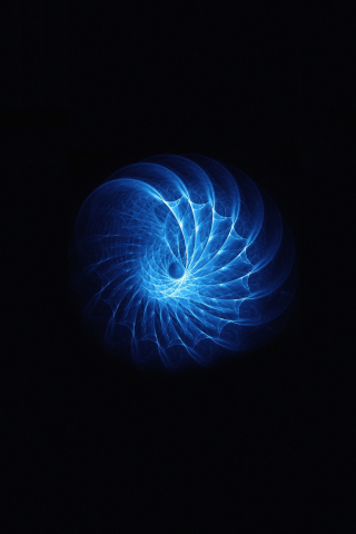 Blue spiral, circles, minimal, 240x320 wallpaper