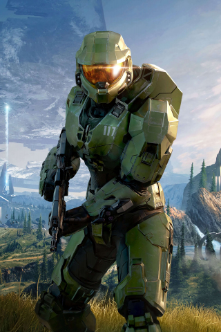 Halo Infinite, armor suit, soldier, 2020 game, 240x320 wallpaper