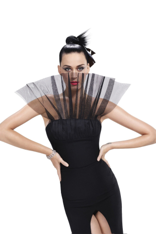 Katy Perry, black dress, cosmopolitan, 2018, 240x320 wallpaper