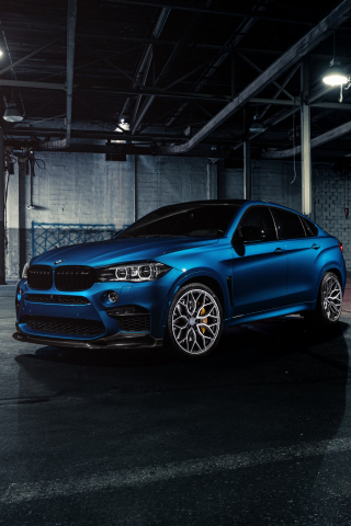 Sports sedan, BMW M4, blue, auto, car, 240x320 wallpaper