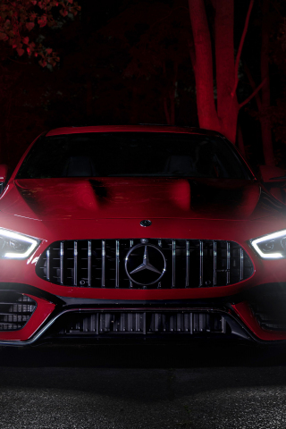 2019 Mercedes-AMG GT 63 S 4MATIC, red, front, 240x320 wallpaper