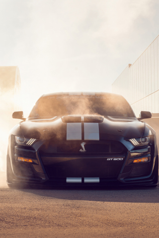 Ford Mustang 1200 HP Shelby GT500, front-view, 2023, 240x320 wallpaper