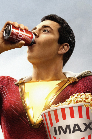 Shazam!, Zachary Levi, superhero, movie, 2019, 240x320 wallpaper
