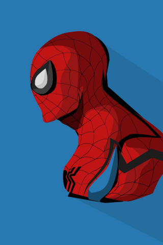 Spider-man, minimal, artwork, 240x320 wallpaper