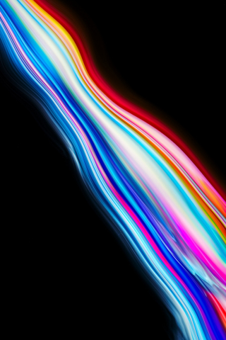 Colorful fluid, dark, abstract, 240x320 wallpaper