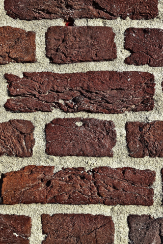Texture, brown, brick wall, pattern, 240x320 wallpaper