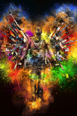 Counter-Strike: Global Offensive, a gunman, digital art, 240x320 wallpaper