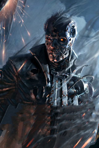 Download wallpaper 240x320 terminator: resistance, action game, robot,  2019, old mobile, cell phone, smartphone, 240x320 hd image background, 22956