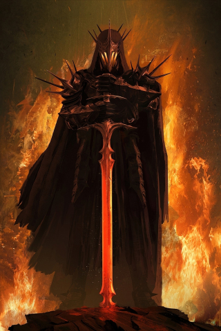 The Lord of the Rings, fantasy, dark king, art, 240x320 wallpaper