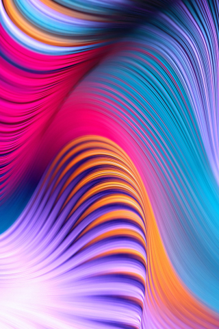 Colorful, abstract, art, waves, 240x320 wallpaper