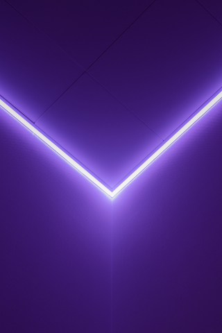 Purple light, glowing lines, edges, minimalist, 240x320 wallpaper