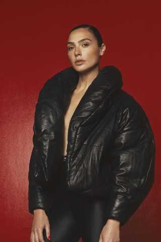 Beautiful Gal Gadot, portrait, black jacket, Vogue 2023, 240x320 wallpaper