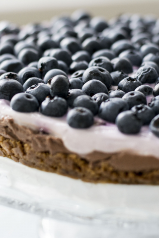 Blueberry, cake, baking, 240x320 wallpaper