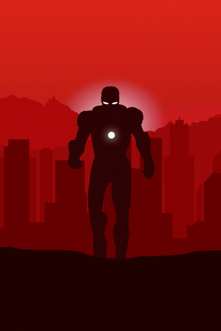 Marvel, Iron man, minimalist, 240x320 wallpaper