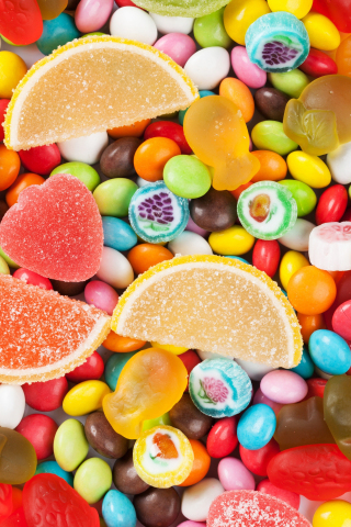 Colorful, candies, sweets, 240x320 wallpaper
