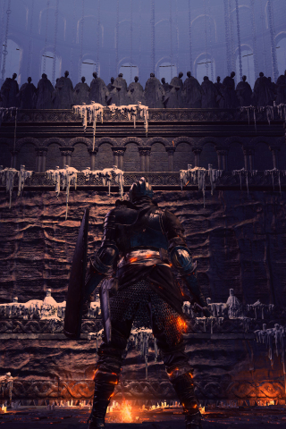 Warrior, video game, Dark Souls, 240x320 wallpaper