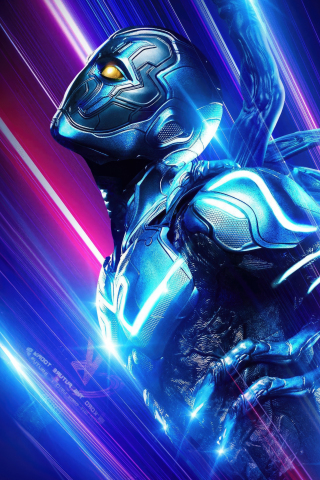 Blue Beetle, alien tech, superhero movie, 2023, 240x320 wallpaper