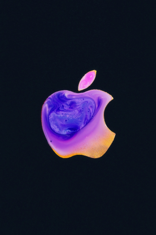 Apple iPhone's logo, dark, 240x320 wallpaper