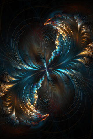 Fractal, abstraction, pattern, wavy, 240x320 wallpaper