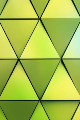 Green glowing texture, triangles, pattern, 240x320 wallpaper