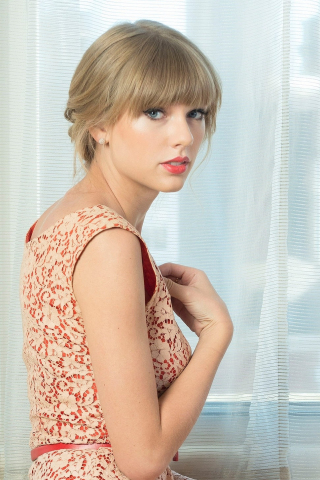 Blonde, gorgeous, singer, Taylor Swift, 240x320 wallpaper