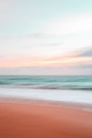 Blur, seashore, seawaves, 240x320 wallpaper