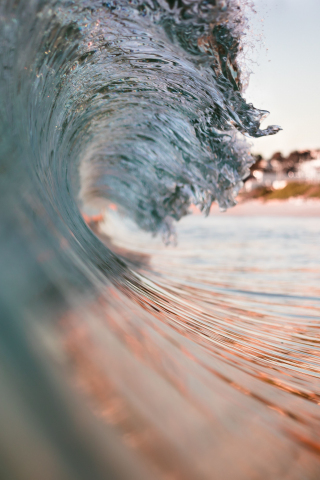Tide, sea wave, splashes, 240x320 wallpaper